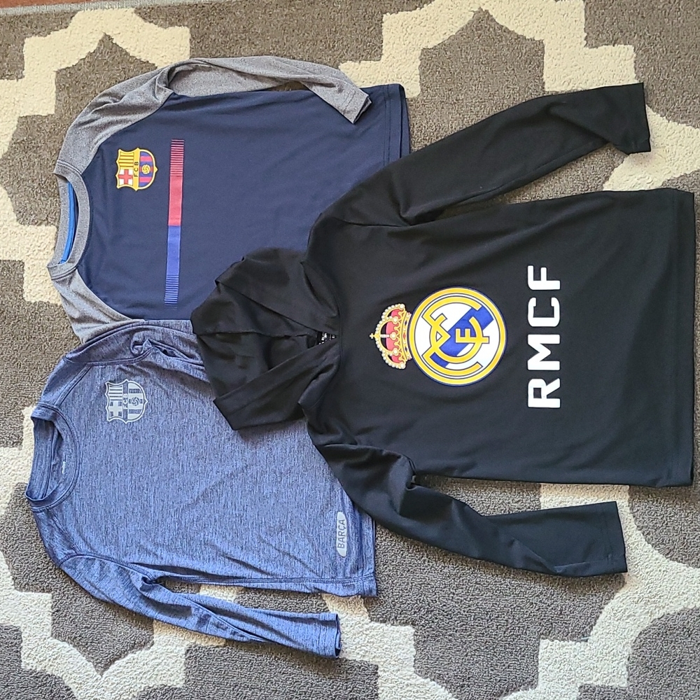 ⚽️ Boys soccer shirts FC Barcelona and Real Madrid